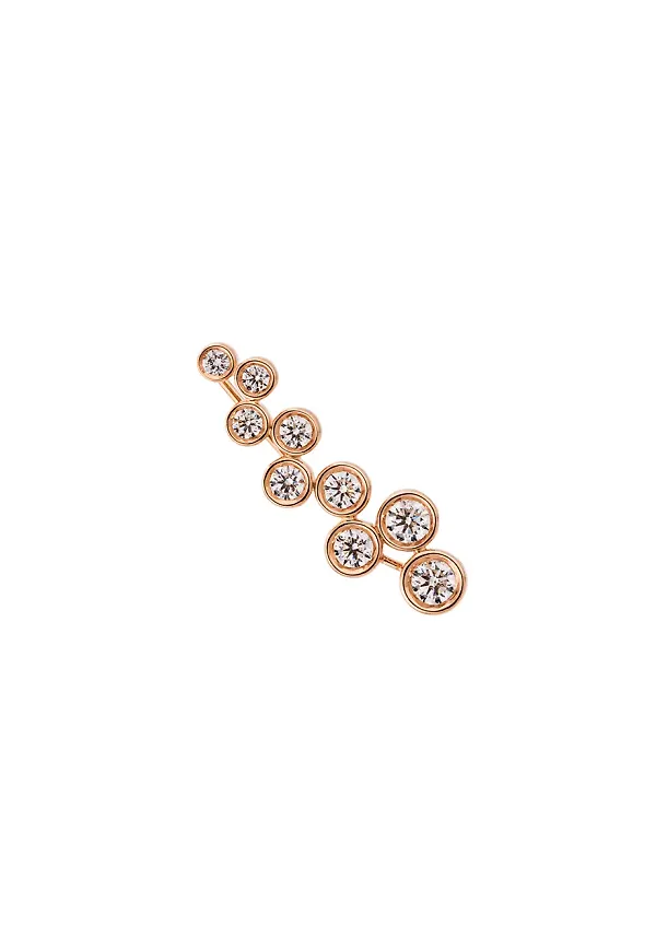ALINKA SASHA cuff-örhänge i 18K guld med diamanter - Rosa