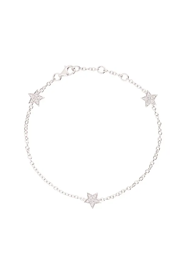 ALINKA STASIA MINI diamantarmband i 18K vitguld - Metallic