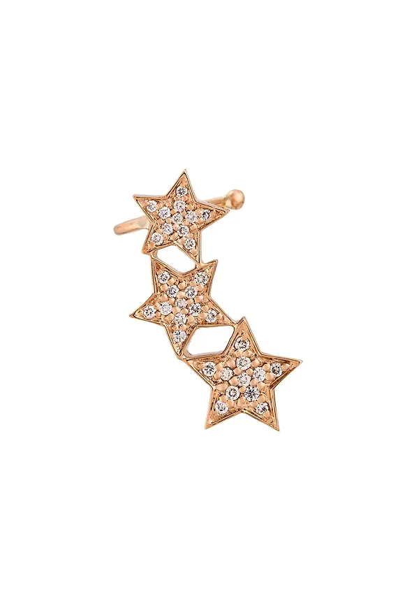 ALINKA STASIA Triple Star diamantörhänge för höger öra - Metallic