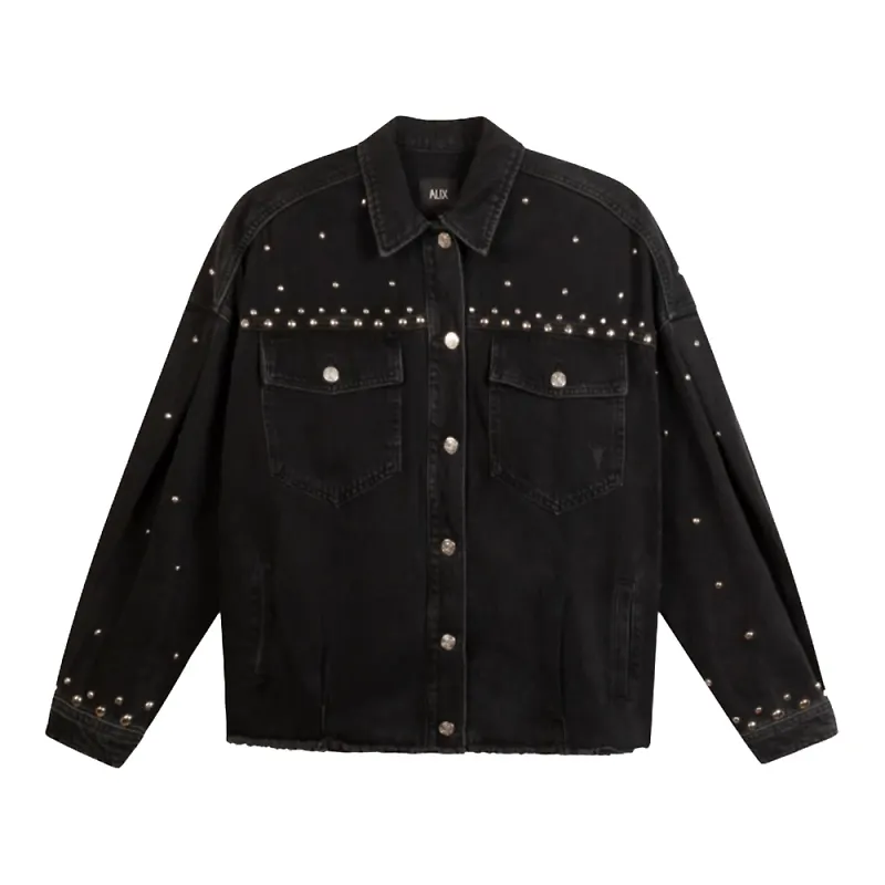 Alix The Label Denim Jacket 22 07425384 Svart, Dam