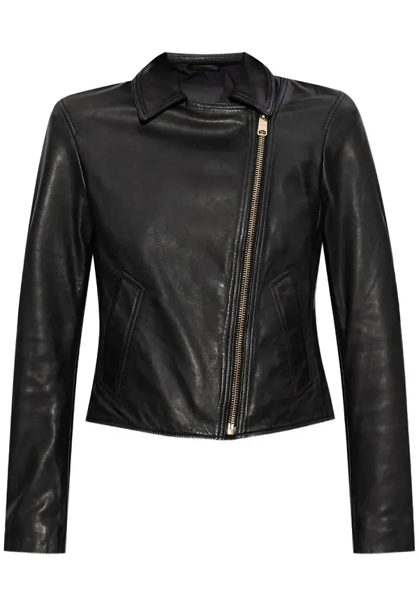 AllSaints skinnjacka med asymmetrisk dragkedja - Svart