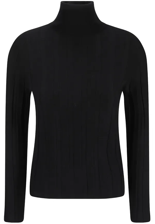 Allude ribbstickad tröja - Svart