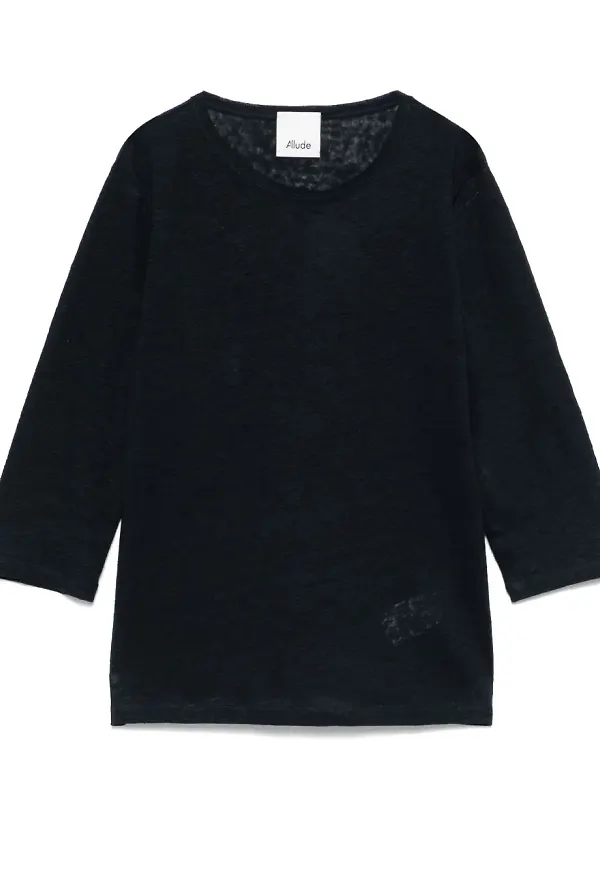 Allude t-shirt i linne - Blå
