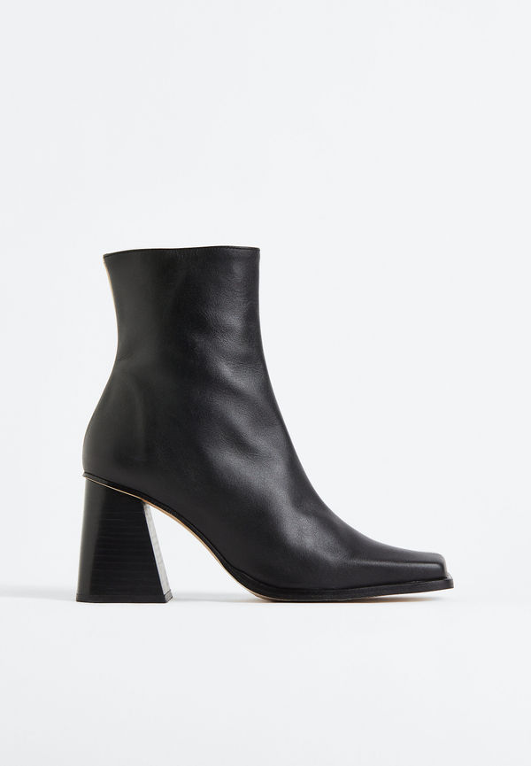 Alohas South Bicolor Leather Boot Stone Beige Black, Stövletter i storlek 38