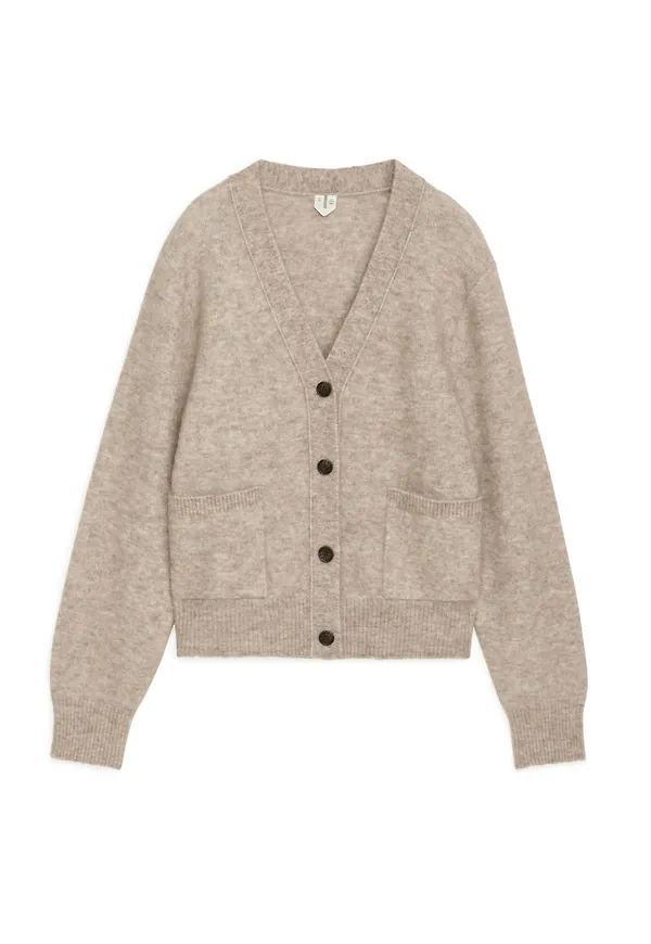 Alpaca & Merino Cardigan - Beige