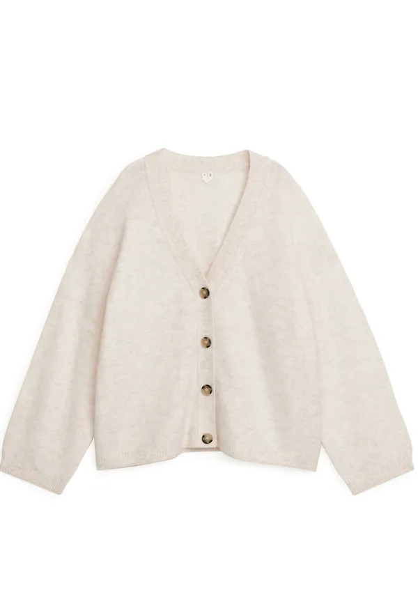 Alpaca Blend Cardigan - Beige