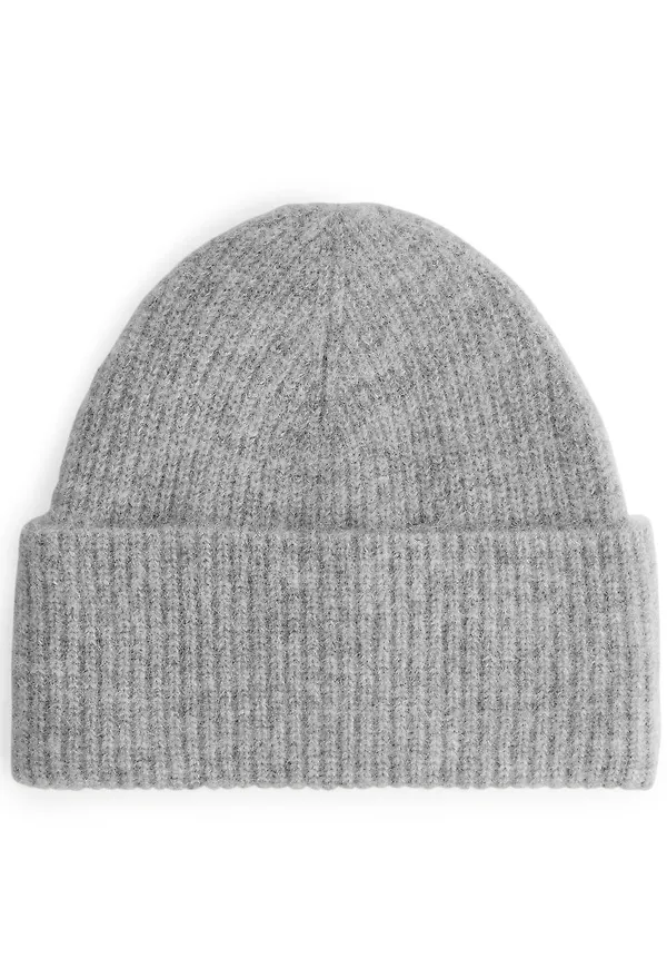 Alpaca Merino Beanie - Grey