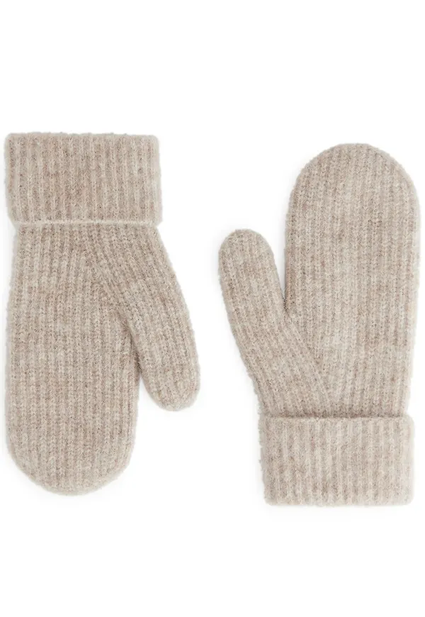 Alpaca Mittens - Beige