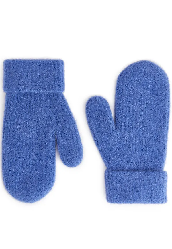 Alpaca Mittens - Blue