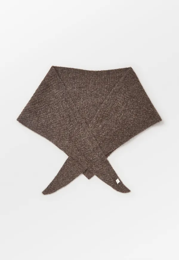 Alpaca-Wool Triangle Scarf