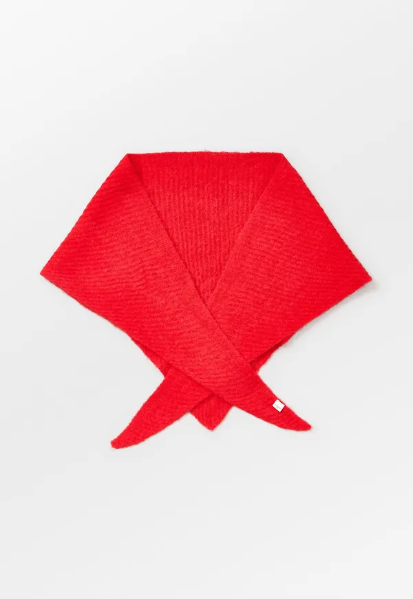 Alpaca-Wool Triangle Scarf