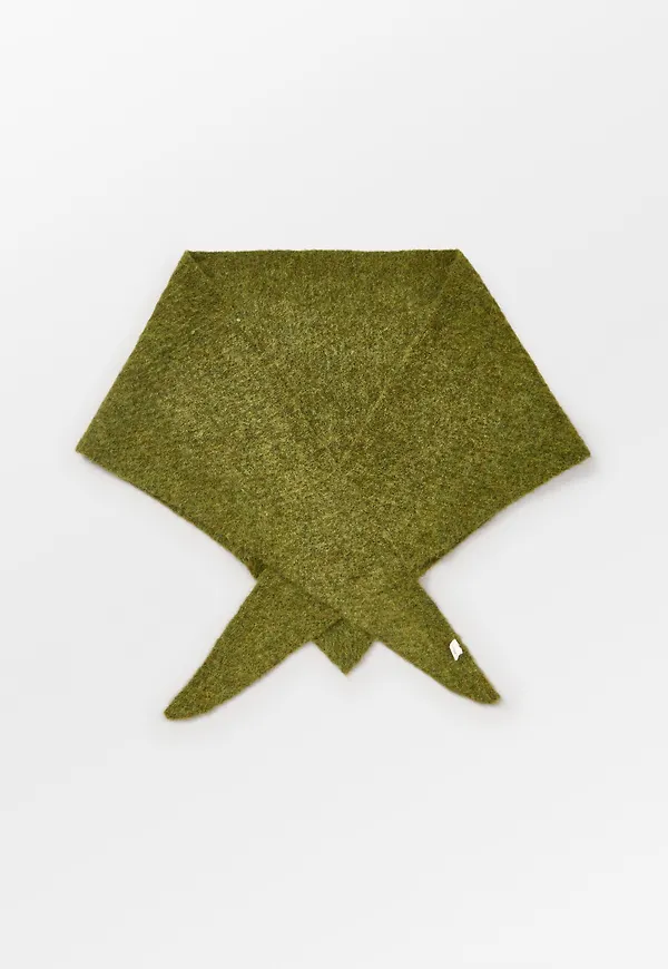 Alpaca-Wool Triangle Scarf