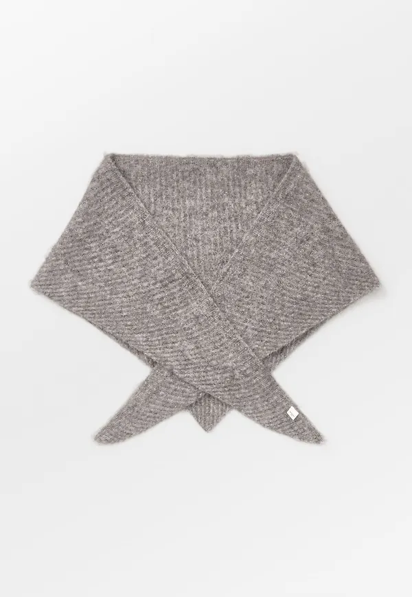 Alpaca-Wool Triangle Scarf