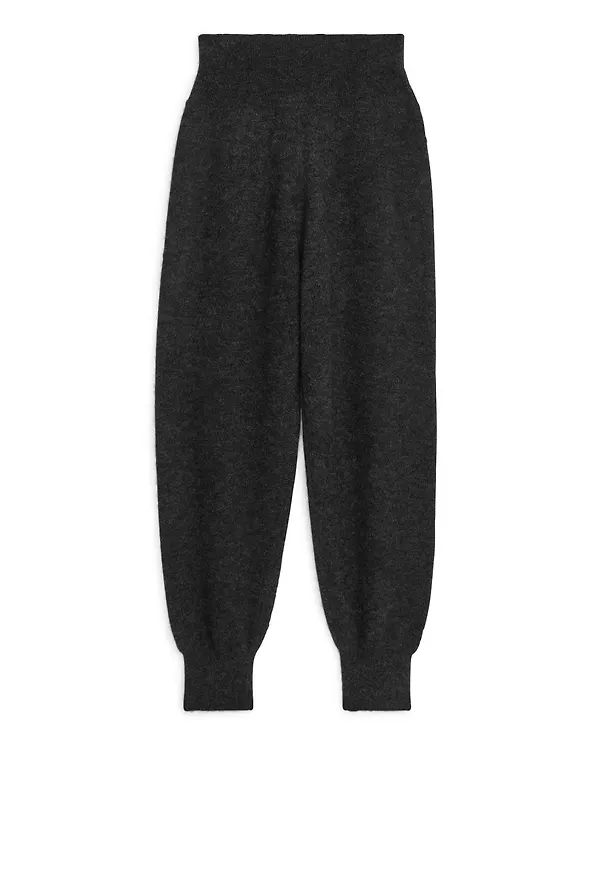 Alpaca Wool Trousers - Grey