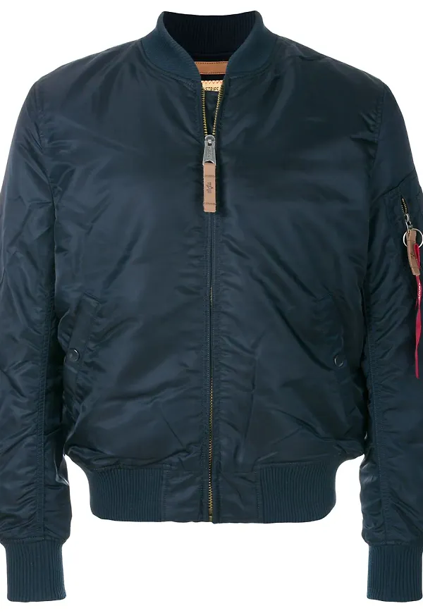 Alpha Industries bomberjacka med dragkedja - Blå