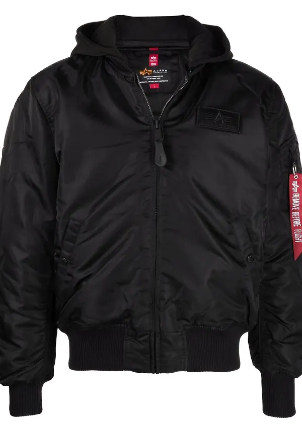 Alpha Industries bomberjacka med dragkedja - Svart