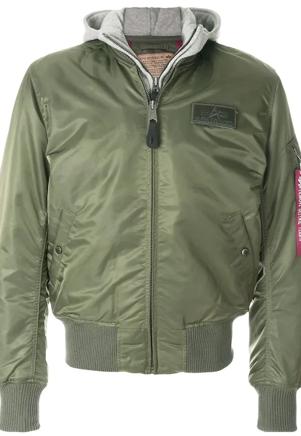 Alpha Industries bomberjacka med ficka - Grön