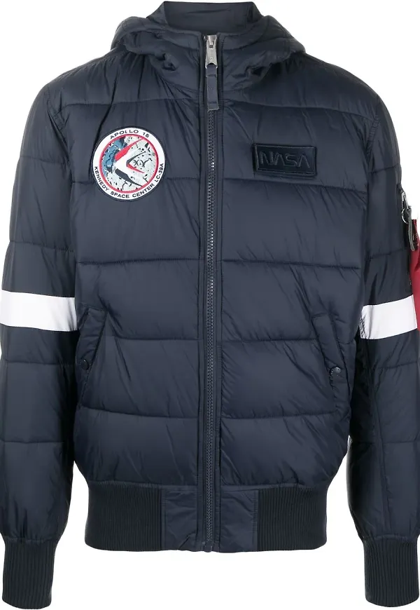 Alpha Industries jacka med huva - Blå