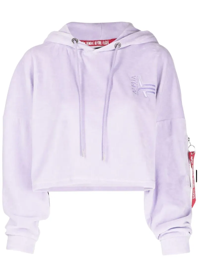 Alpha Industries kort hoodie - Lila