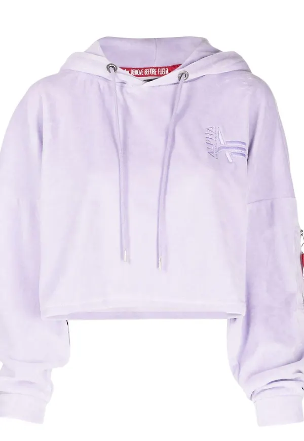Alpha Industries kort hoodie - Lila