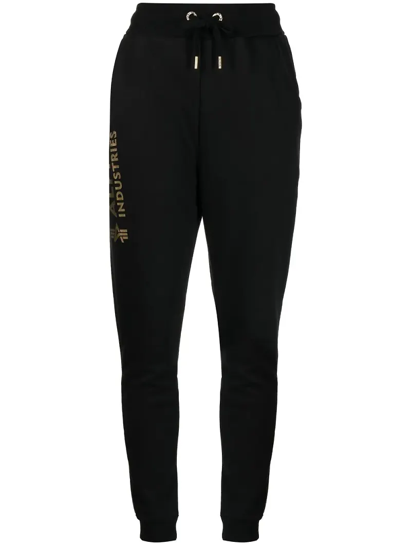 Alpha Industries mjukisbyxor med logotyp - Svart