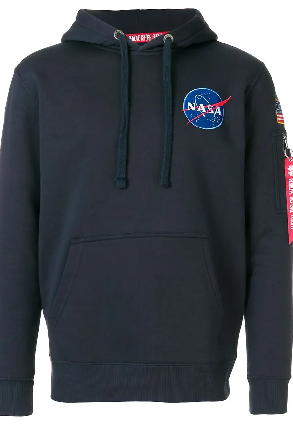 Alpha Industries NASA hoodie - Blå