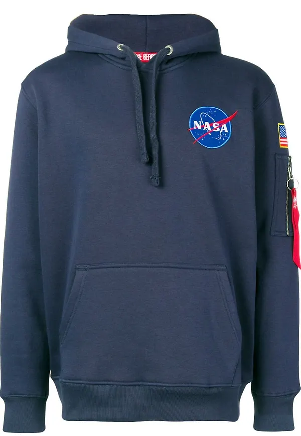 Alpha Industries Nasa huvtröja - Blå