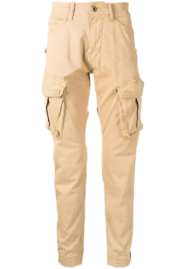 Alpha Industries raka byxor med cargofickor - Brun