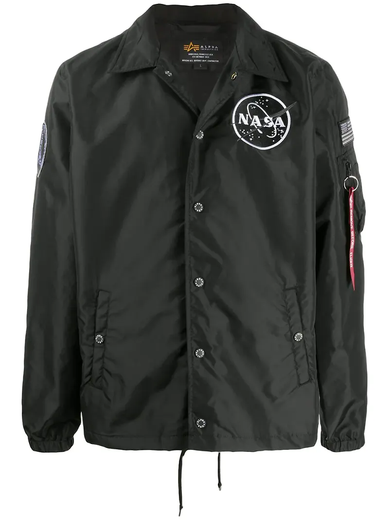 Alpha Industries skaljacka med NASA-motiv - Svart