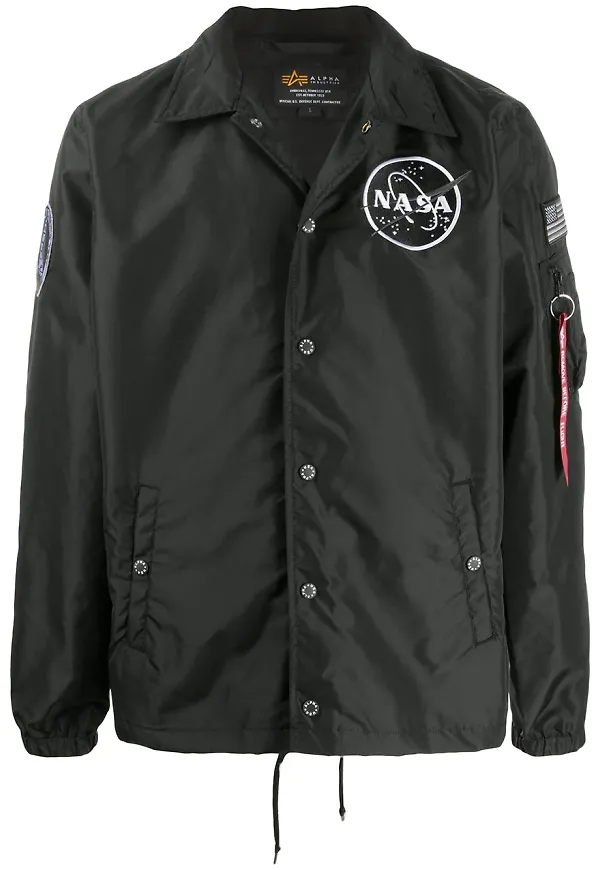 Alpha Industries skaljacka med NASA-motiv - Svart