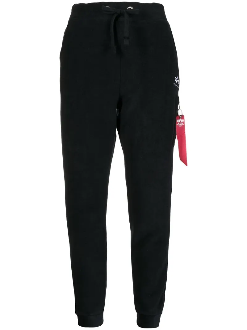 Alpha Industries trackpants med dragsko - Svart