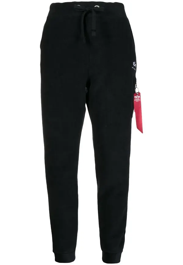 Alpha Industries trackpants med dragsko - Svart