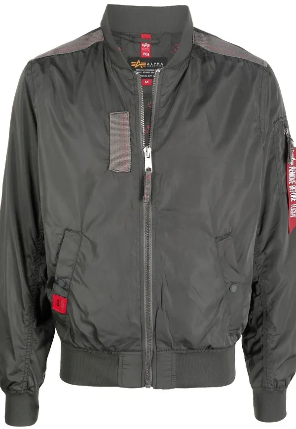 Alpha Industries vadderad bomberjacka - Grå