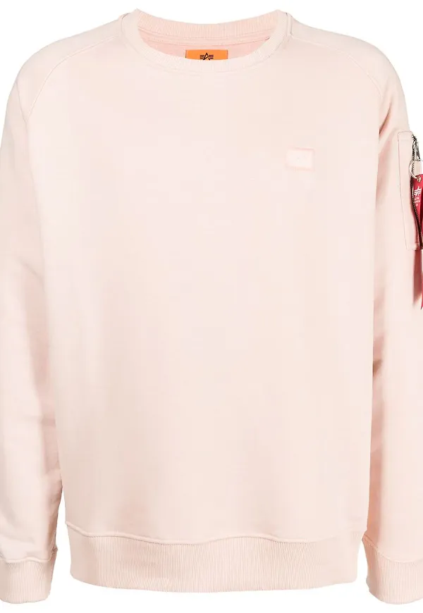 Alpha Industries X-Fit sweatshirt med rundad hals - Rosa