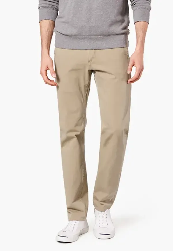 Alpha Khaki 360 Slim Tapered Stretch Twill