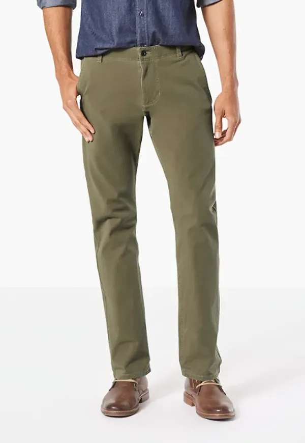 Alpha Khaki 360 Slim Tapered Stretch Twill
