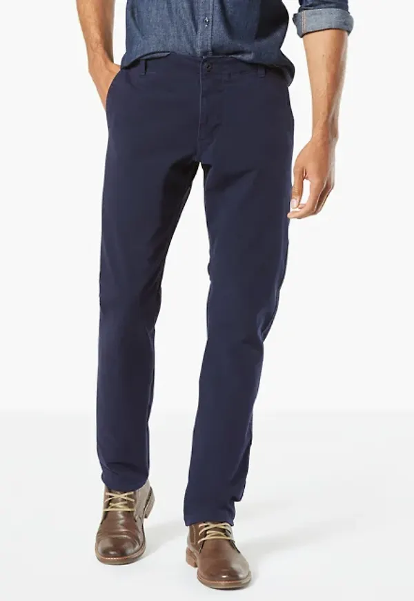 Alpha Khaki Slim Tapered Stretch Twill