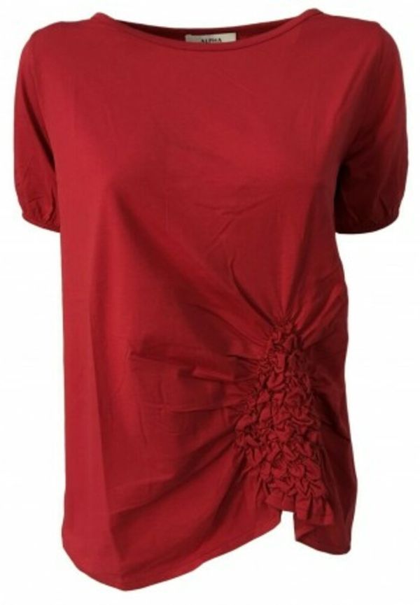 Alpha Studio - T-shirts - Röd - Dam - Storlek: L,M,S