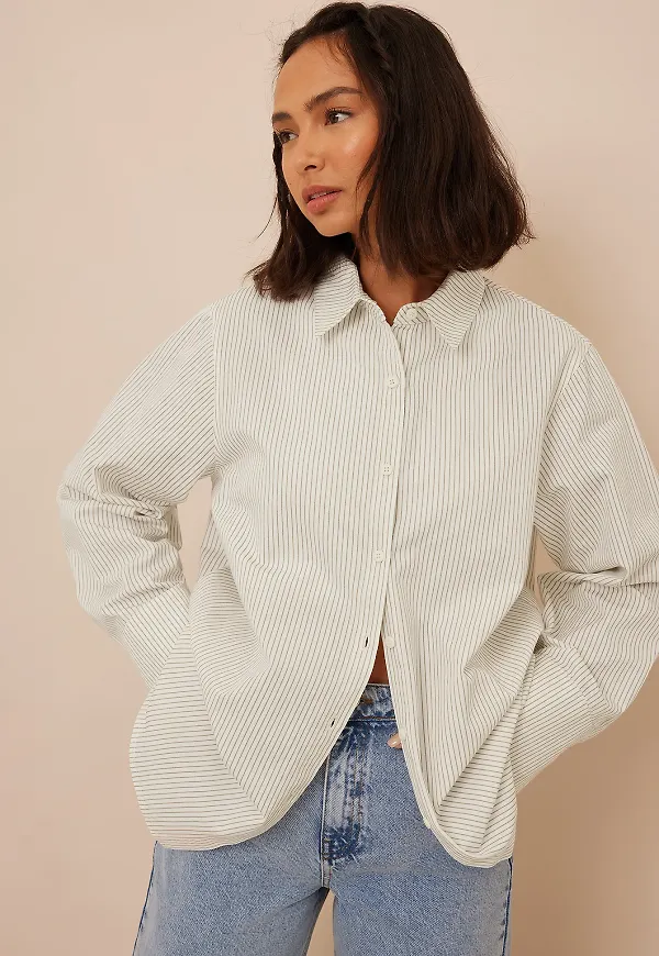 Amaka & Fia Hamelijnck x NA-KD Oversize skjorta - Stripe