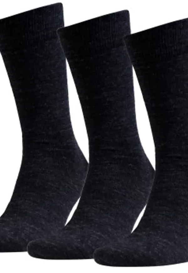 Amanda Christensen Strumpor 3P Grade Merino Wool Sock Antracit Strl 39/42