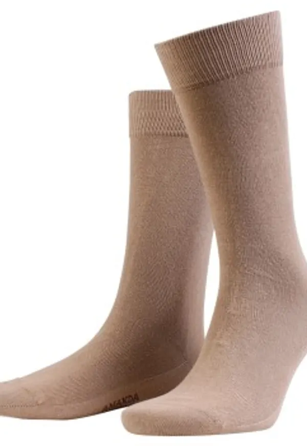Amanda Christensen Strumpor 3P True Combed Cotton Sock Ljusbrun Strl 35/38
