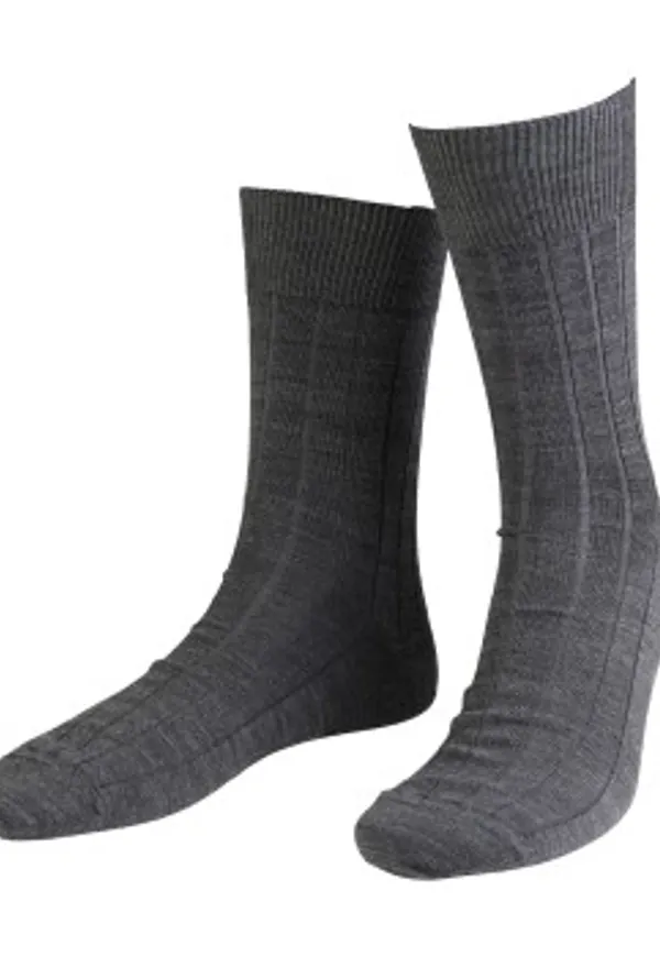 Amanda Christensen Strumpor Grade Wide Rib Ankle Socks Grå Strl 43/46