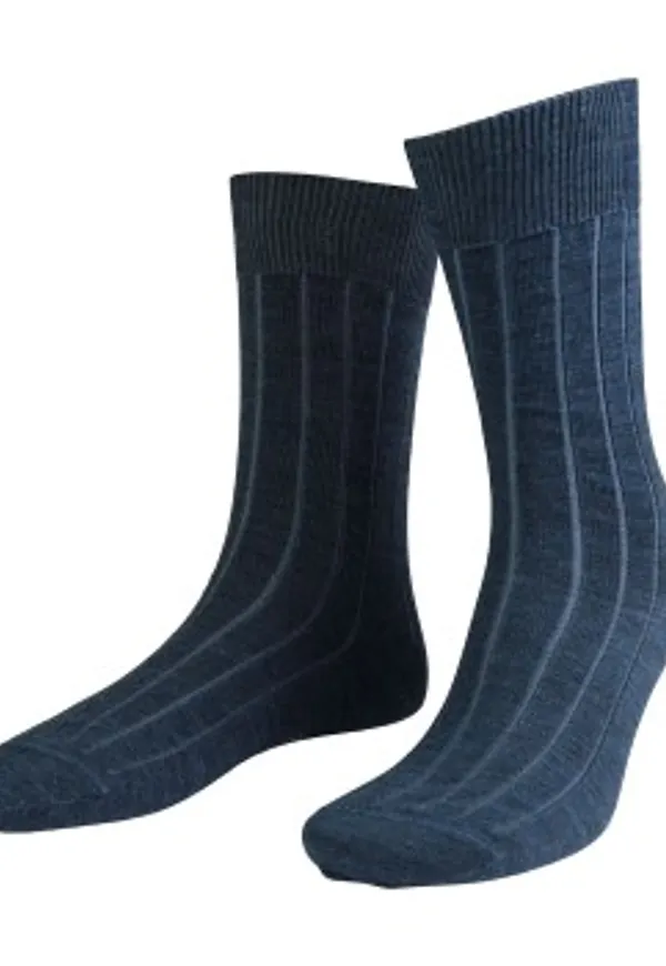 Amanda Christensen Strumpor Grade Wide Rib Ankle Socks Mörkblå Strl 47/50