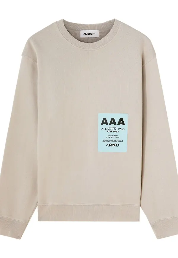 AMBUSH Pass sweatshirt med tryck - Neutral