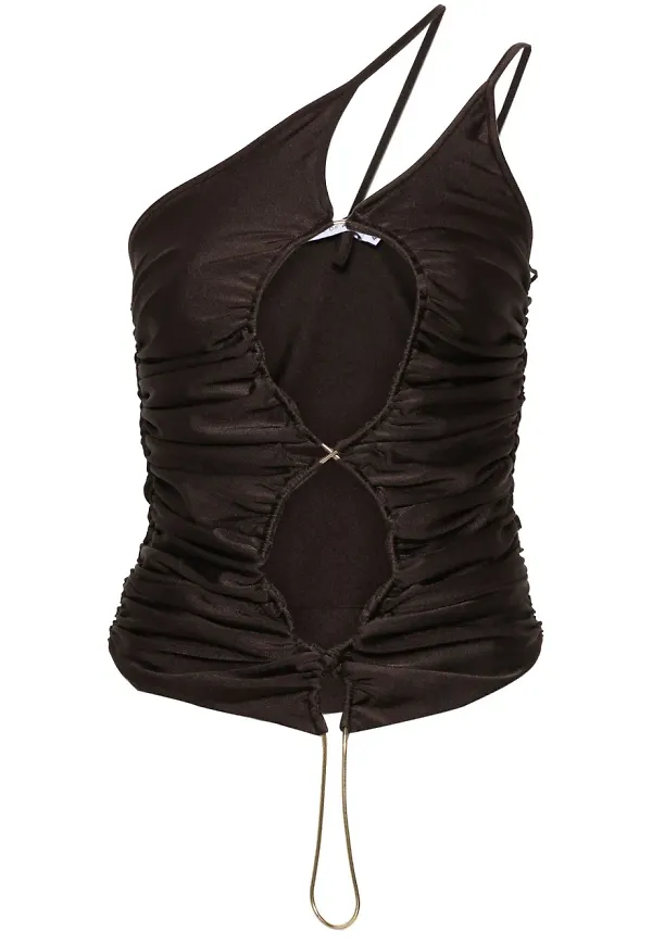 Amen asymmetrisk topp - Brun