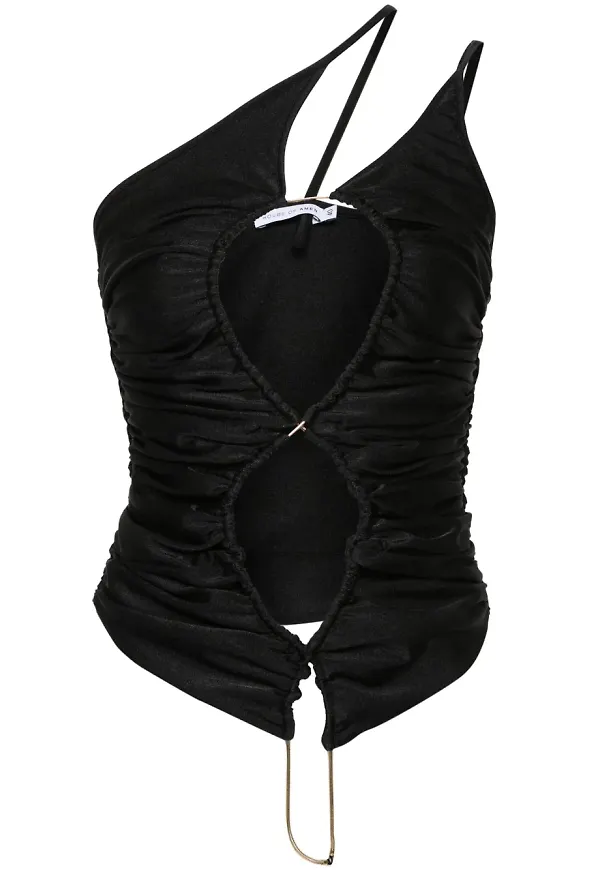 Amen asymmetrisk topp - Svart