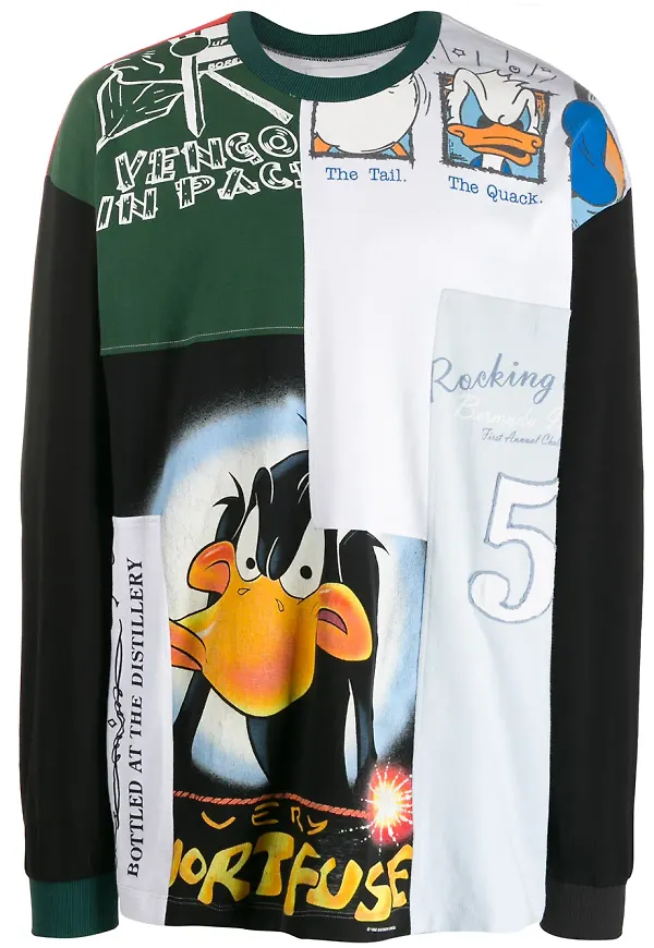 Amen pullover med lappdesign - Grön