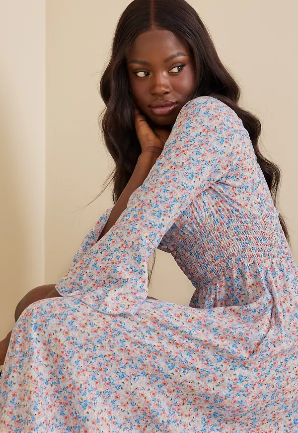 American Dreams - Maxiklänningar - Blue Multi - Sally Long Dress - Klänningar - Maxi Dresses