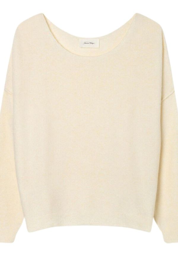 American Vintage - Stickade tröjor & koftor - Beige - Dam - Storlek: Xs/S