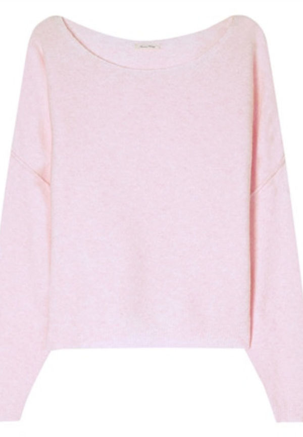 American Vintage - Stickade tröjor & koftor - Rosa - Dam - Storlek: Xs/S,M/L